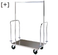 Carts :: Hotel carts :: Chromed cases carrier with hanger