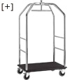 Carts :: Hotel carts :: Chromed cases carrier wit hanger with black color moquette